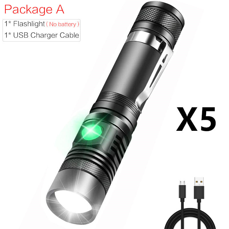 Portable Mini WT518 T6, 3 Modes, Zoomable LED Flashlight