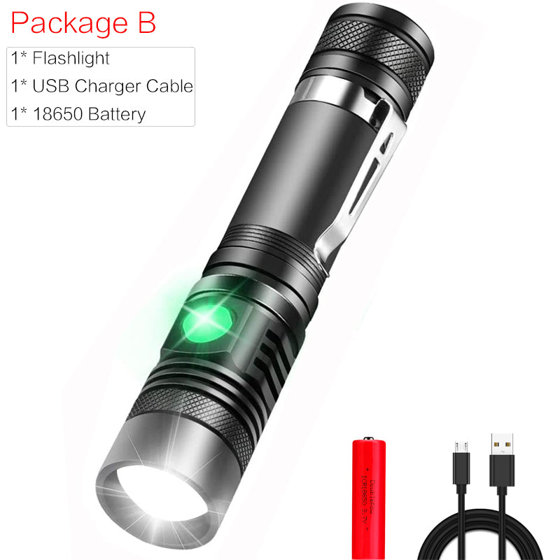 Portable Mini WT518 T6, 3 Modes, Zoomable LED Flashlight 