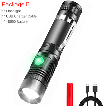 Portable Mini WT518 T6, 3 Modes, Zoomable LED Flashlight 