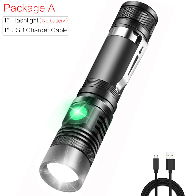 Portable Mini WT518 T6, 3 Modes, Zoomable LED Flashlight 