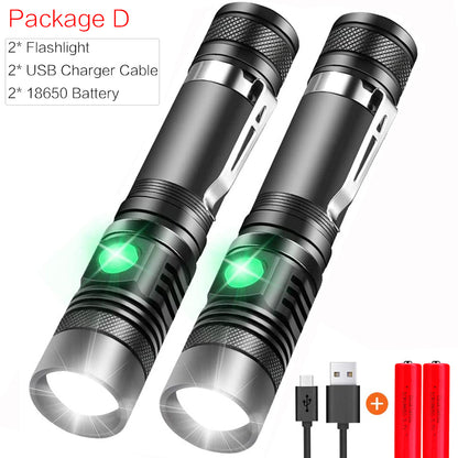 Portable Mini WT518 T6, 3 Modes, Zoomable LED Flashlight 